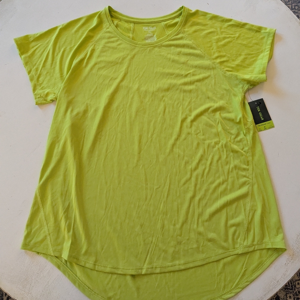 NWT Tek Gear Lime Green Women's Athletic Top